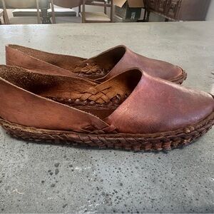 Brown Leather Slip-On handmade shoes